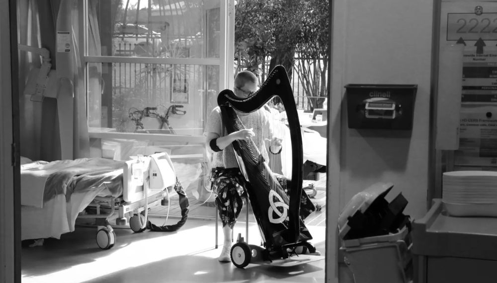 VIDEO: Palliative Care harpist brings light in the toughest times