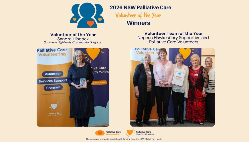 2026 NSW Palliative Care Volunteer of the Year Award Winners Announced
